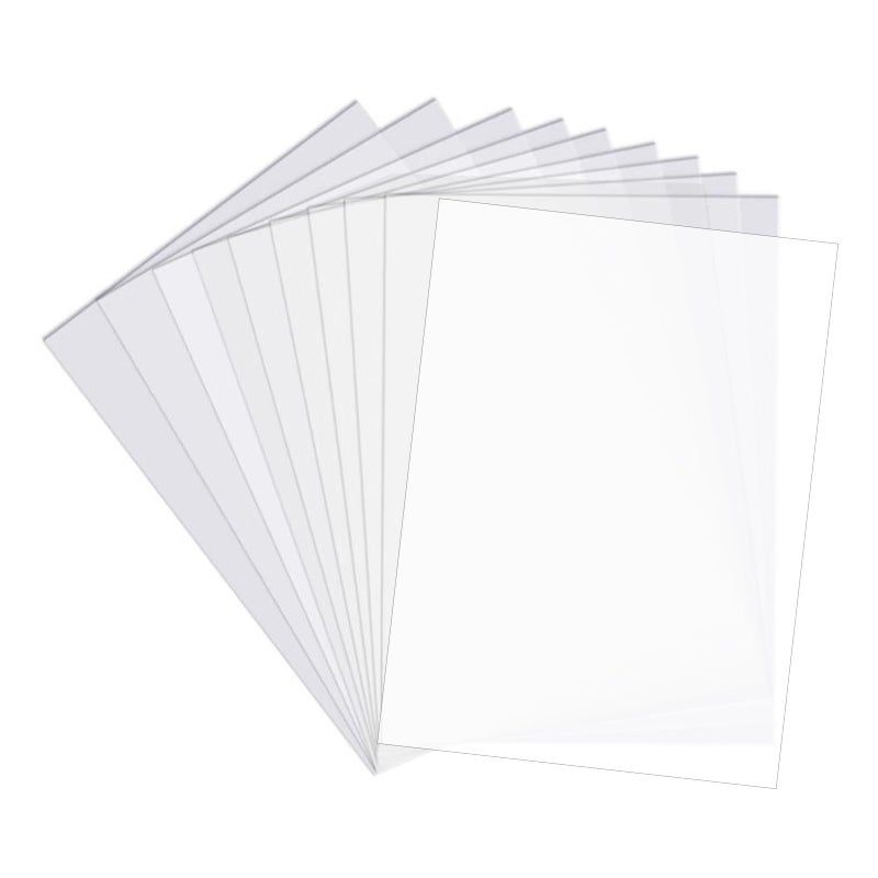 Aulufft 25 Pack Clear Plastic Sheets 4 Mil 12" x 12" Clear Plastic Stencil, Acetate Sheets Reusable Clear Template Sheets for Laser Cutting,Cut Tool Template Material - Image 1